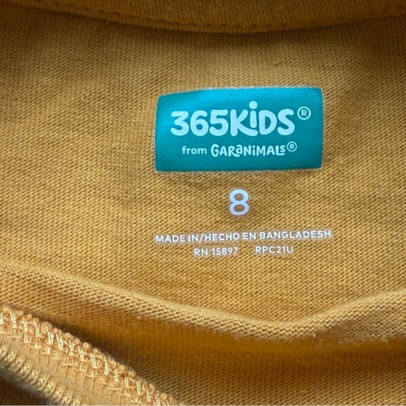 365 Kids From Garanimals Boys Long Sleeve Graphic T-Shirt Sz. 8 - Picture 4 of 5